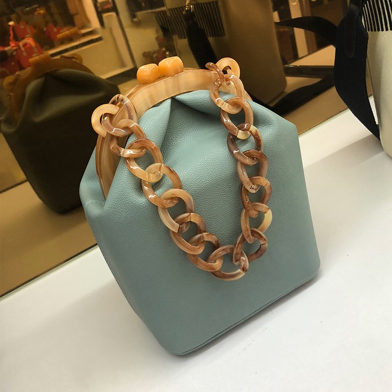 Women's bag acrylic clip tide bucket bag